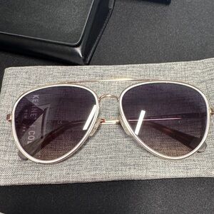 Kenneth Cole Silver Aviator Sunglasses